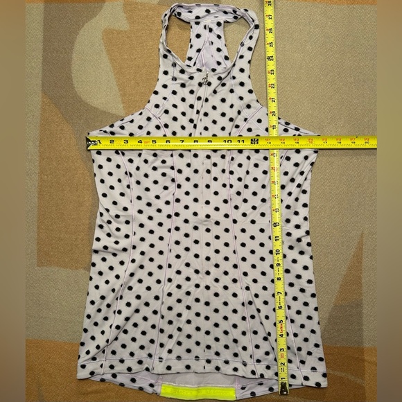 Lululemon 10 Womens Velo Vixen Sleeveless Jersey High Noon Dot Lilac / Black Top - Picture 15 of 16